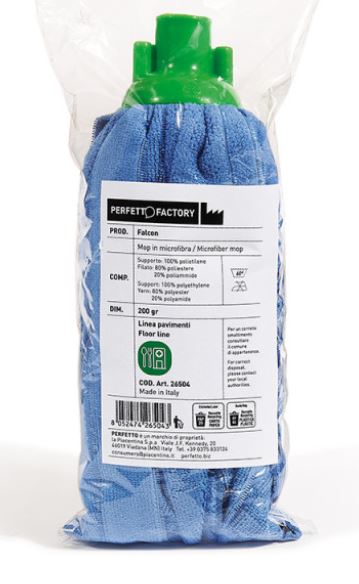 Mop industriale FALCON in microfibra da gr. 200 VERDE ART.26504 PERFETTO