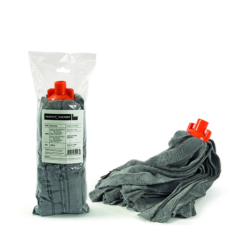 Mop industriale FALCON in microfibra da gr. 200, ARANCIO ART.26500 PERFETTO