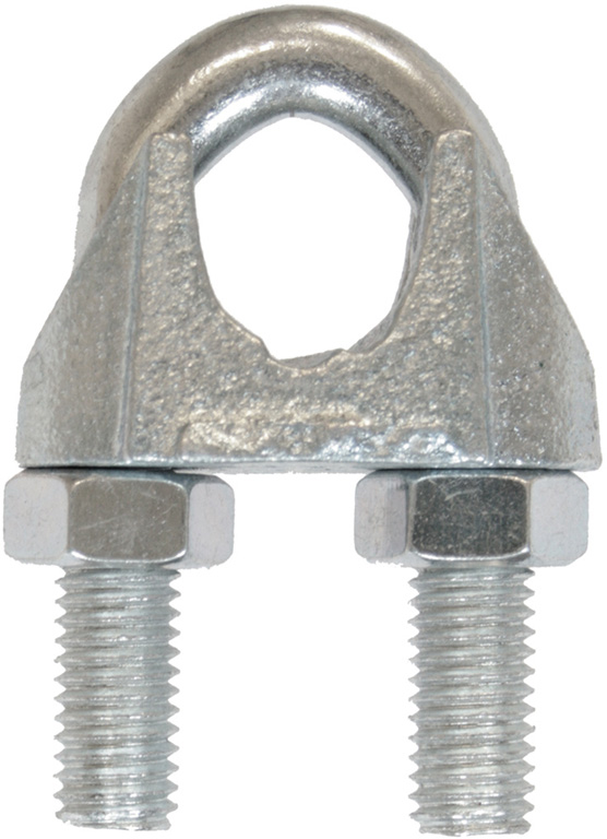 Morsetto MM5 a cavallotto MAURER zincato per fune - DIN741 A003 FUNE 3/16.