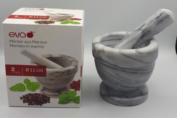 MORTAIO IN MARMO CON PESTELLO DIAMETRO CM.11 EVA COLLECTION