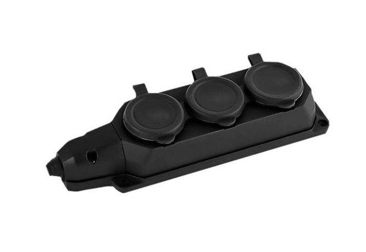 Multipresa schuko 3 posti 2P+T IP44 Vito NERA