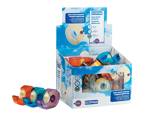 Nastro adesivo trasparente 15mm X 10MT silensioso e prodotto con una particolare formula senza solventi che permette un'ottima a