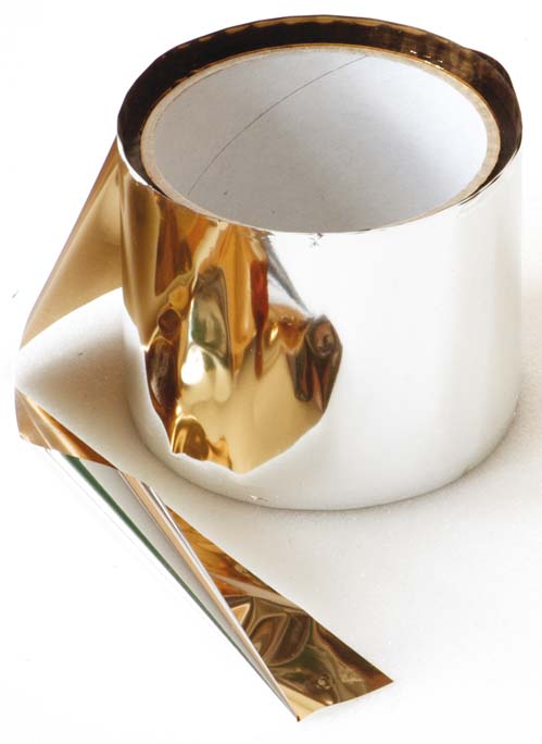 NASTRO BIMETALLO SPAVANTESAPSSERI PER UCCELLI MM70 X 100MT ORO / ARGENTO