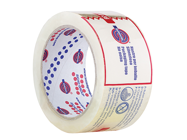 Nastro imballo misura 50x66 metri in polipropilene, 36 micron, PP36, TRASPARENTE