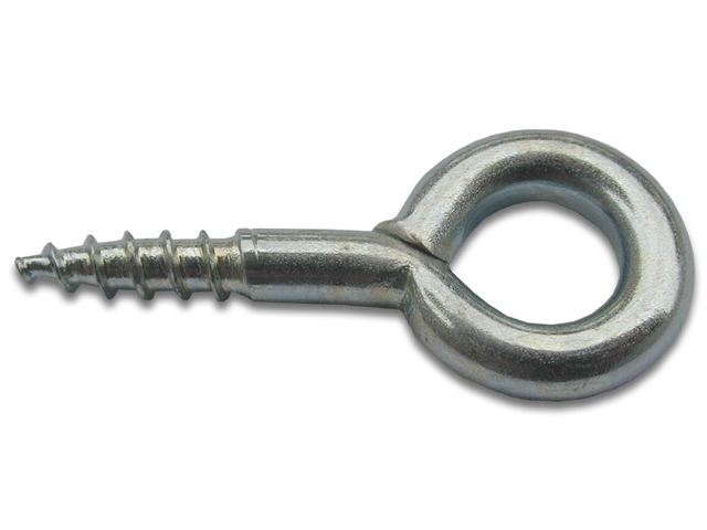 Occhiolo a vite 25X140MM con filettatura a legno tornita. In ferro zincato. ART. 100