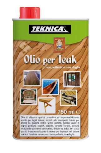 OLIO PER TEAK 375ML PROTETTIVO ED IMPERMEABILIZZANTE TEKNICA ART. TK05-0690