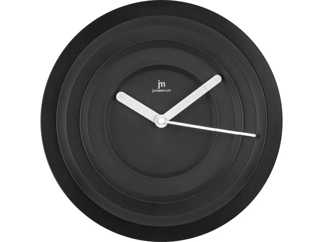 Orologio da parete al quarzo con cassa in ABS quadrante su tre livelli movimento continuo silenzioso.