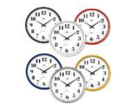 OROLOGIO DA PARETE TONDO ABS D. CM26 COLORI ASSORTITI