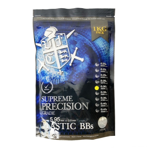 PALLINI 0.30G PLASTIC BBs WHITE 1KG DIAMETRO 5,95MM ART. 3575R COD. VF9-PBB