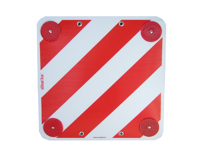 Pannello segnaletico in polionda con 4 catadiottri 50X50CM