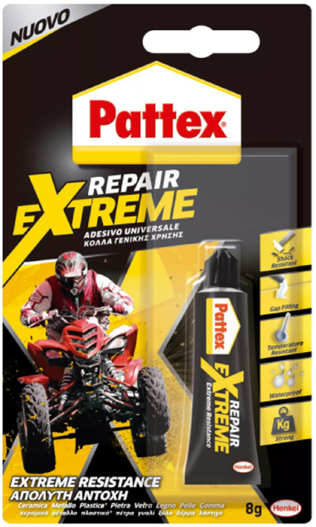 PATTEX COLLA REPAIR GEL EXTREME GRAMMI 20- adesivo flessibile multiuso, ideale per tutti i materiali (legno, metalli, plastica, 