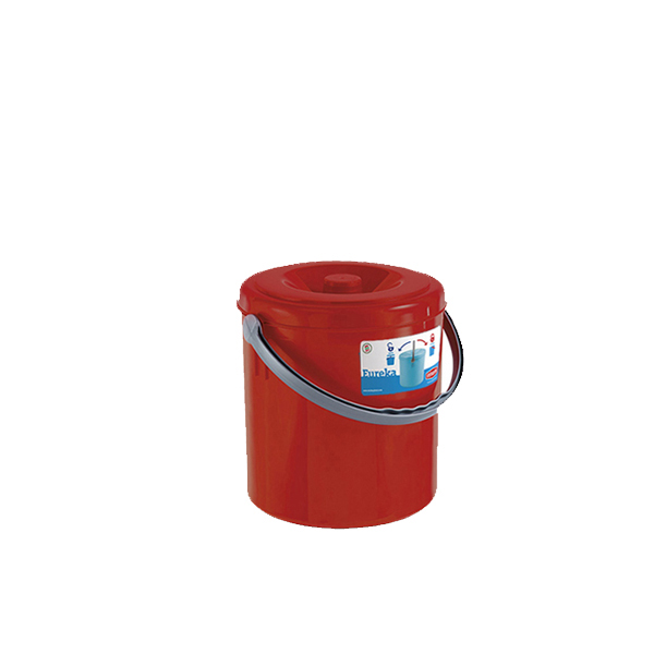 Pattumiera Eureka con coperchio lt 15 COLORE ROSSO