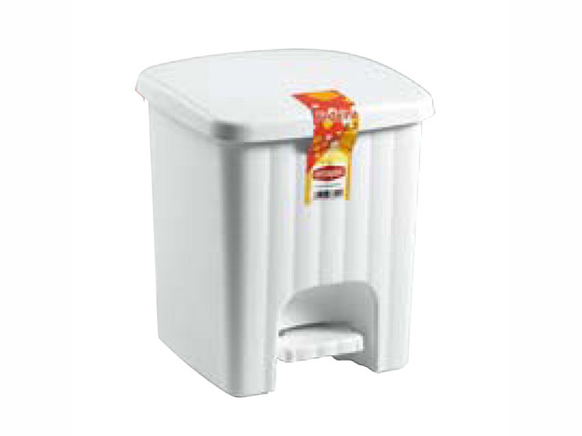 PATTUMIERA DA BAGNO CON PEDALINA MARGHERITA BIANCA LT4,5