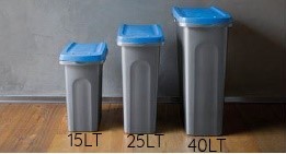 PATTUMIERA HOME ECO SYSTEM LT7 CON COPERCHIO GIALLO.Sistema di aggancio laterale, con anello fermasacco.