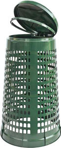 PATTUMIERA TRESPOLO LT110 DIAMETRO: CM.51-38 H85 VERDEin plastica antiurto. Capacita'  110lt. Dimensioni cm 51x85h