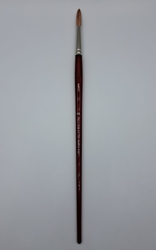 PENNELLO PELO BUE PUNTA TONDA CON MANICO IN LEGNO N.16 ART.500