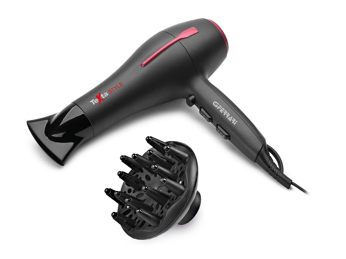 PHON TEXTA STYLE mod. G30702Phon con diffusore, 2 velocità di flusso d'aria, 3 temperature, concentratore d'aria, tasto per gett