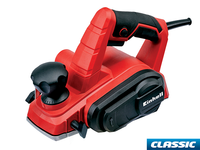 Pialletto EINHELL TC-PL750. Potenza: 750 Watt. Numero giri: 16.500 al minuto. Asportazione: 0-2 mm/0-6 mm. Larghezza di piallatu