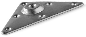 PIASTRA FERRO ZINCATO X PIEDINI LEGNO FORO M10