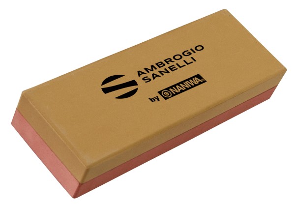 PIETRA PER AFFILARE NANIWA Ambrogio Sanelli, grana 1000/3000. Pietra ad acqua combinata, Il lato 1000 è ideale per la fase di af