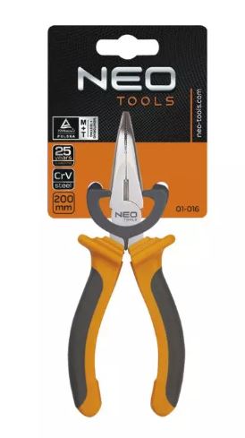 PINZA A BECCO CURVO 200mm DIN5746 ART. 01-016 NEO TOOLS