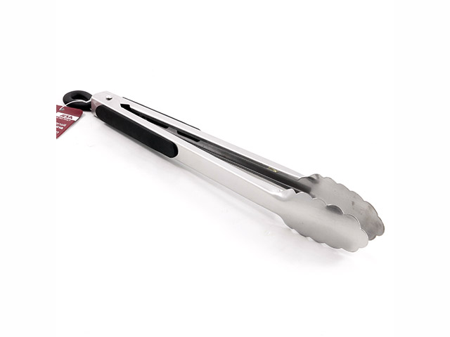 PINZA BARBECUE 30cm. Molla per barbecue in acciaio inox con inserti in silicone.