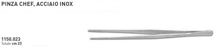 PINZA CHEF ACCIAIO INOX CM.23 AMBROGIO SANELLI COD.1150.023