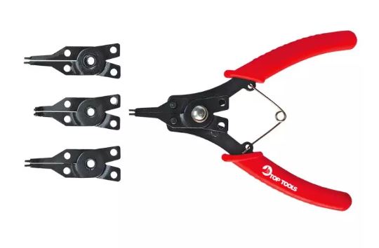 Pinza per anelli elastici da 150mm, set di 4 pezzi  art. 32D320 TOP TOOLS