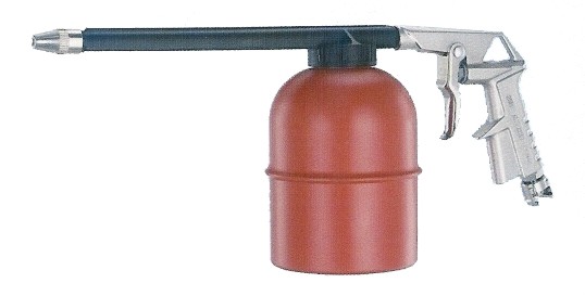 Pistola per lavaggio con nafta per prodotti agressivi. In alluminio nichelato