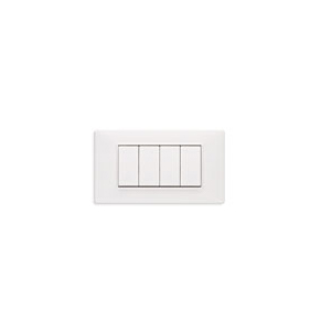 Placca VIMAR VIW14654.01 4 POSTI BIANCO Placca 4 moduli, tecnopolimero, bianco