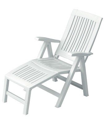 POLTRONA 'LUCREZIA RELAX' BIANCA in plastica. Dimensioni cm 60x103x105h Colore bianco