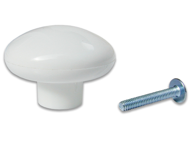 POMOLO PLASTICA DIAMETRO 40MM BIANCO