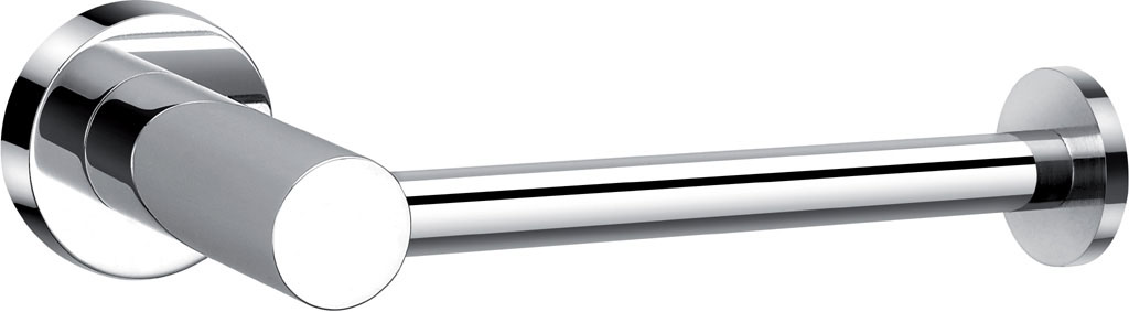 Porta rotolo orizzontale MAURER - in acciaio inox lucido - 16,6x7x4 cm