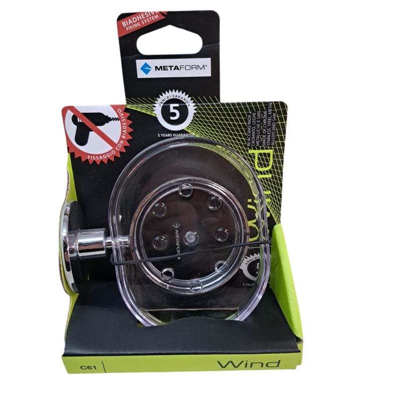 PORTA SAPONETTA METAFORM C61 WIND ACCIAIO INOX