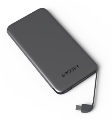 POWER BANK MICRO USB + TYPE C 4000mAh GROOVY