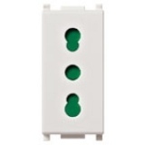 Presa 16A VIMAR VIW14203Bpresa SICURY 2P+T 16 A 250 V~ standard italiano tipo P17/11, bianco