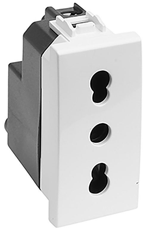 PRESA BIPASSO 2P+T 10/16A COLORE BIANCO