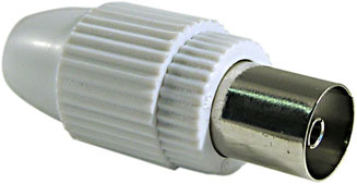 Presa coassiale TV diritta FEMMINA MAURER - diametro 9,5 mm per cavo max. 7 mm