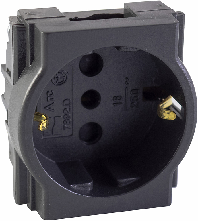 PRESA SCHUKO 10-16A+T GRIGIO STANDARD