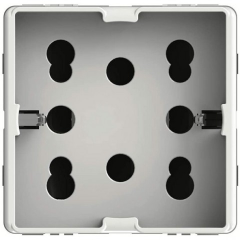 PRESA UNIVERSALE 1 SCHUKO O 2 BIPASSO COMPATIBILE GEWISS® SYSTEM BIANCA