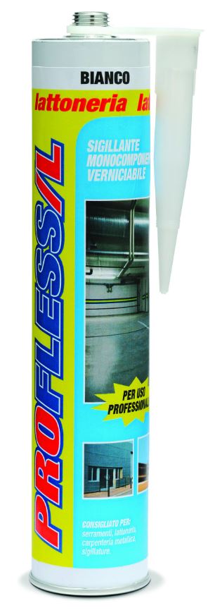 PROFLESS/L SIGILLANTE POLIURETANICO VERNICIABILE BIANCO 300ML LATTONERIA  PROCHIMICA
