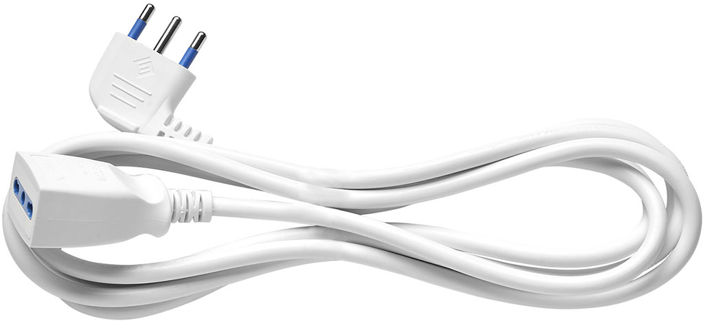 Prolunga lineare 3MT MAURER spina 2P+T 16A - presa 2P+T 16A bipasso - sez. 3x1,5mm² BIANCA