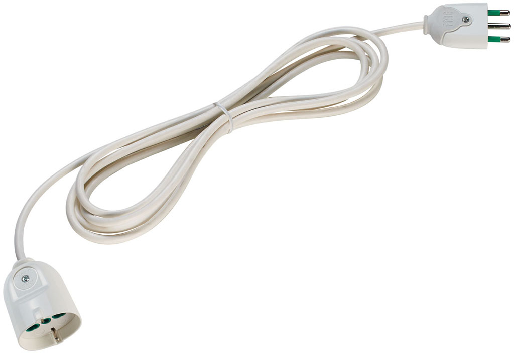 Prolunga lineare FANTON tensione: 250V~ -  frequenza: 50/60Hz - corrente: 16A - spina 2P+T 16A  - presa 2P+T 16A Bipasso Standar