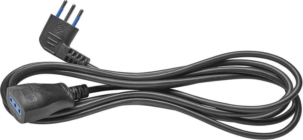 Prolunga lineare MT5  MAURER - spina e presa 2P+T 10A - sez. 3x0,75mm² NERA