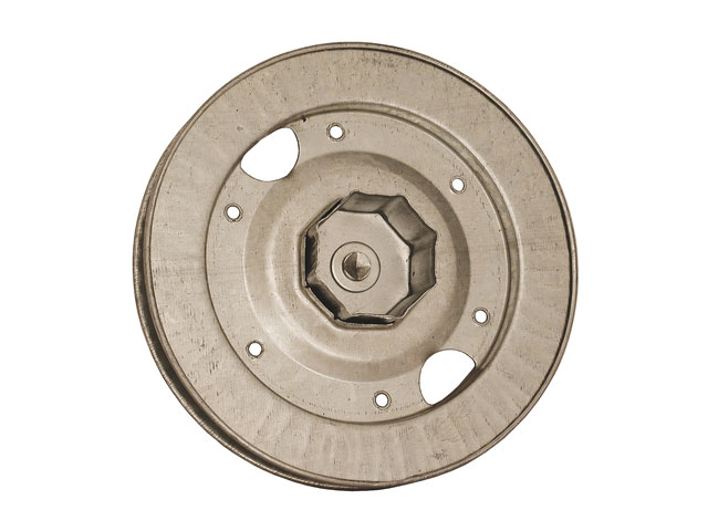 Puleggia con calotta in ferro zincato per rullo ottagonale. CM22