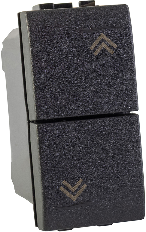 Pulsante 10A doppio per serrande MAURER serie Plus grigio