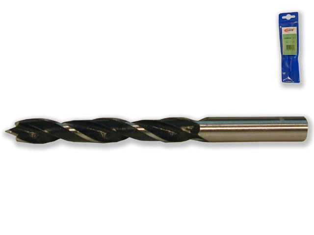 Punta elicoidale per LEGNO 5MM lunghezza 90mm, serie CORTA, Con punta guida a centrare in acciaio c.v.