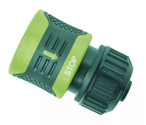 RACCORDO ACQUA CON ACQUA STOP 1/2-5/8, bimateriale ART. 15G731 VERTO