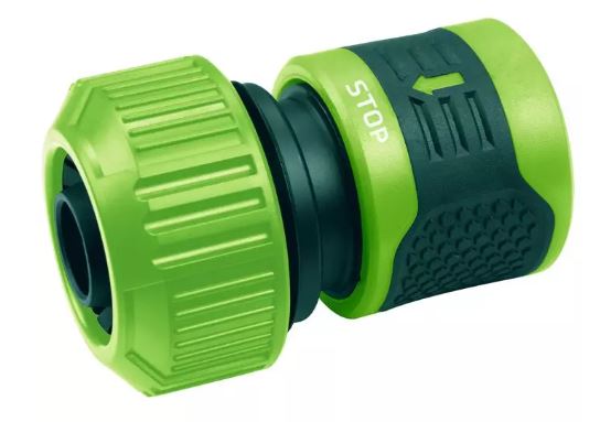 RACCORDO ACQUA CON ACQUA STOP 5/8-3/4, bimateriale ART. 15G733 VERTO