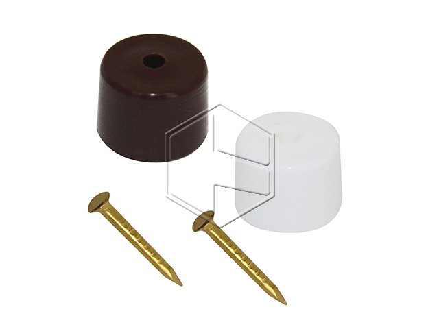 Reggipiano tondo in plastica con chiodo sfilabile MARRONE 15 PEZZI